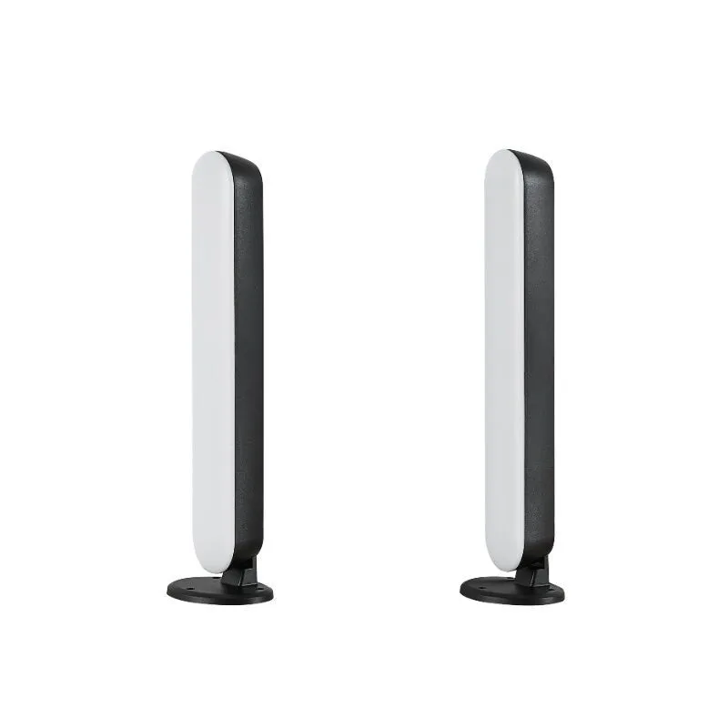 2 zwarte tafellampen modern, Umit, 3W, RGB LED, met afstandsbediening