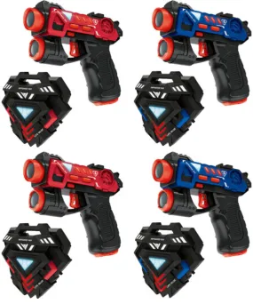 4 pistolets laser et 4 gilets infrarouges | Nerf et jeux de tir 