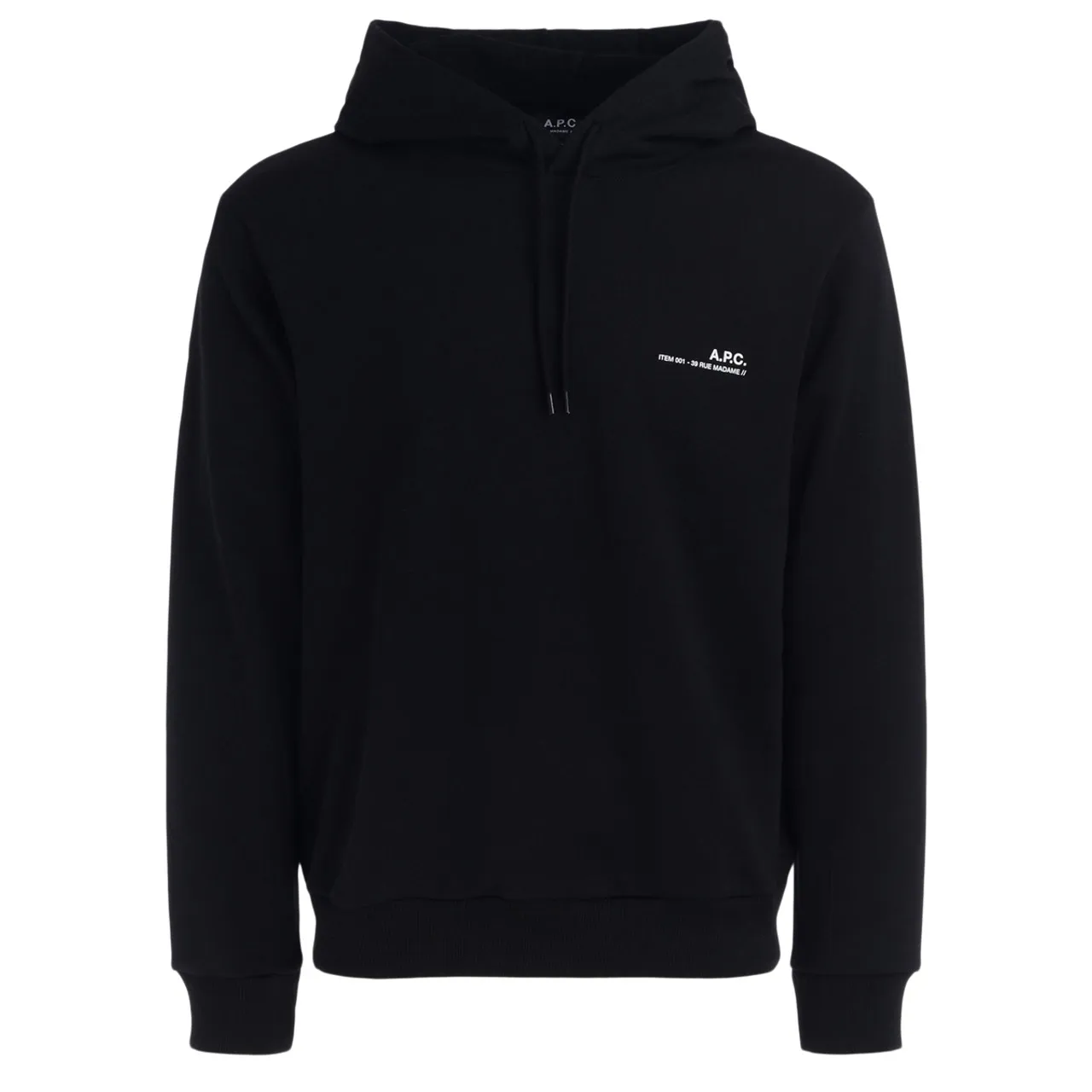 A.P.C. Sweat à capuche pour hommes Item noir