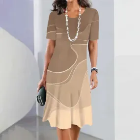 Beverly - Magnifique robe à motif marbré