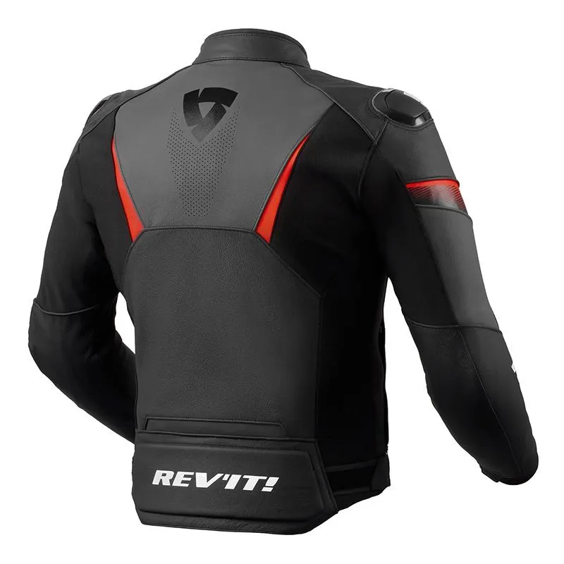 Blouson ARGON 2 REVIT noir/rouge - MAXXESS.FR, Blouson moto cuir