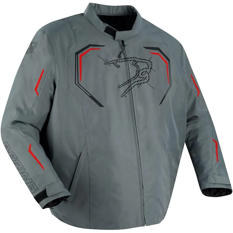 Blouson DUNDY King Size BERING gris/rouge - MAXXESS.FR, Blouson moto textile