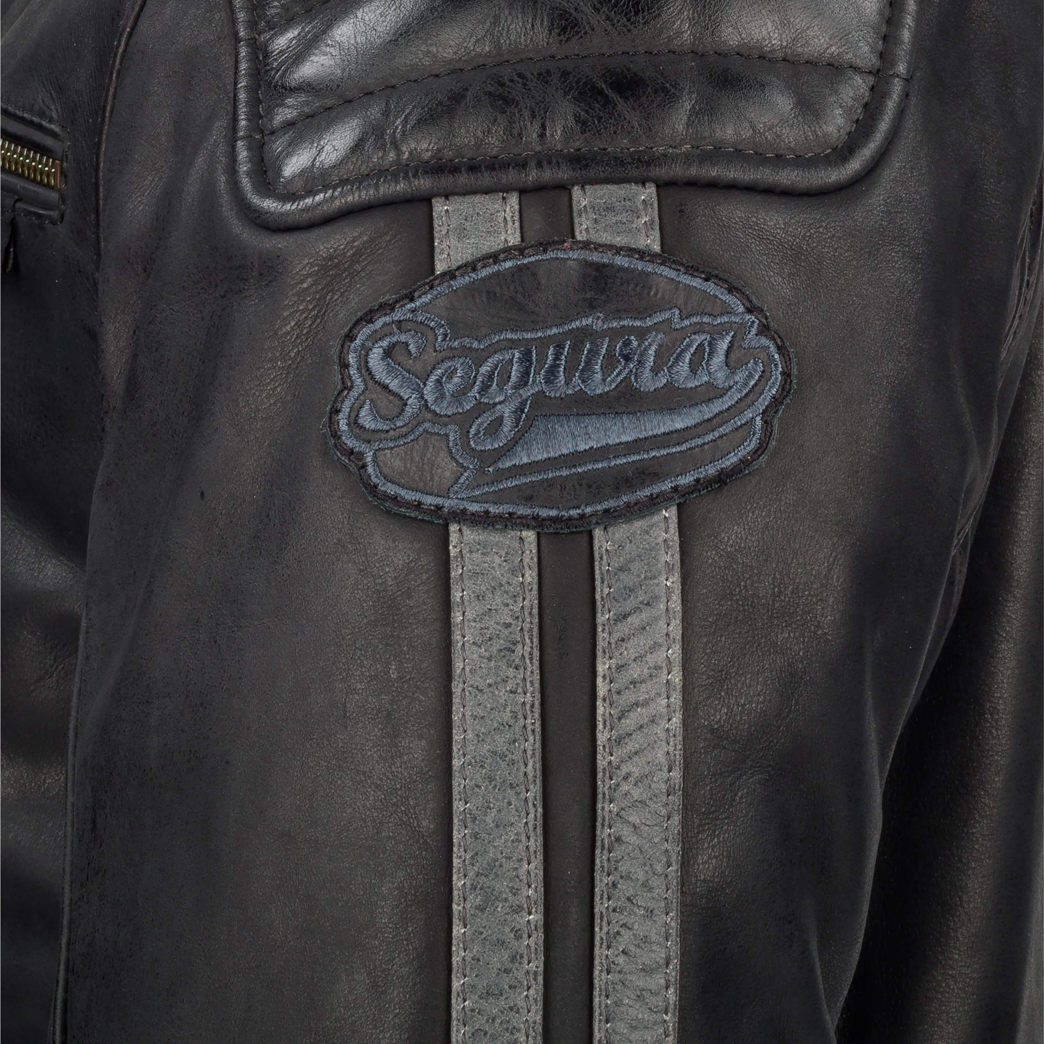 Blouson VENTURA SEGURA Noir/Gris - MAXXESS.FR, Blouson moto cuir