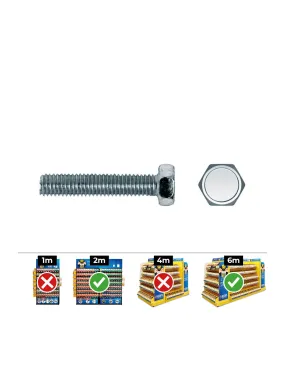 Boite De 250 Vis Metriques Hexagonales Din/Ref 933 5x15 Acier Zinqué Celo - 17114