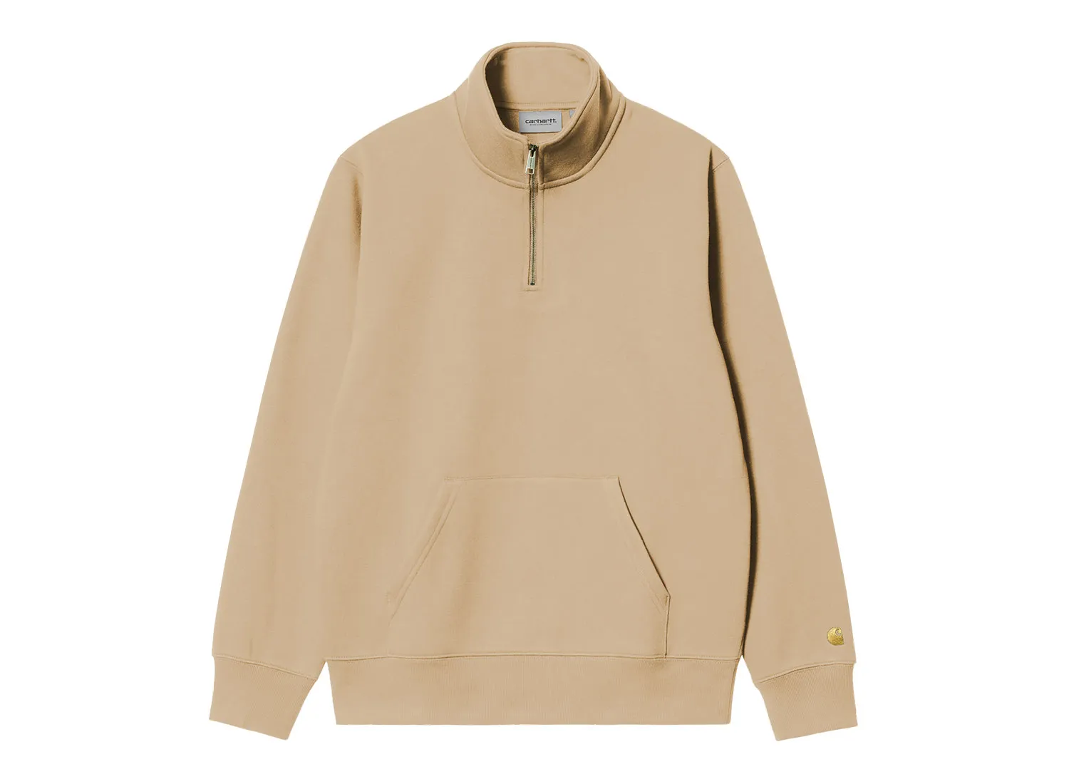 Carhartt WIP Chase Neck Zip Sweat Sable / Gold