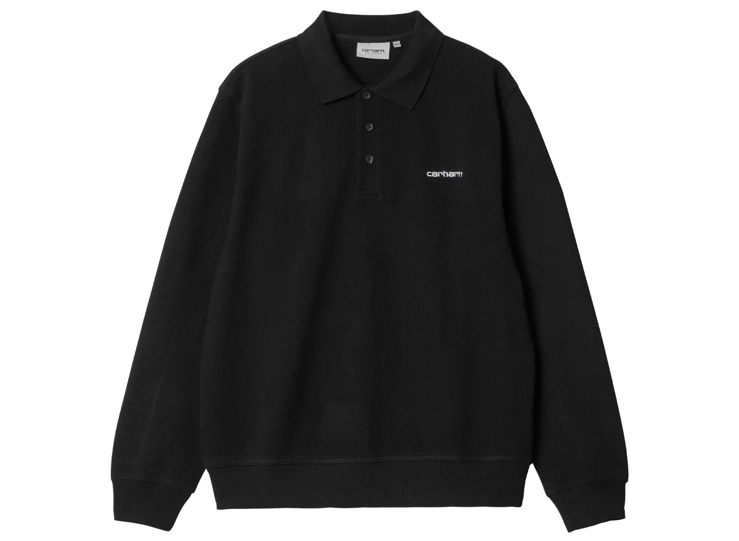 Carhartt WIP LS Vance Rugby Shirt Black / White