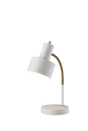 CARRIE Lampe sur table Blanc, Or - SL3714-02 | ADESSO