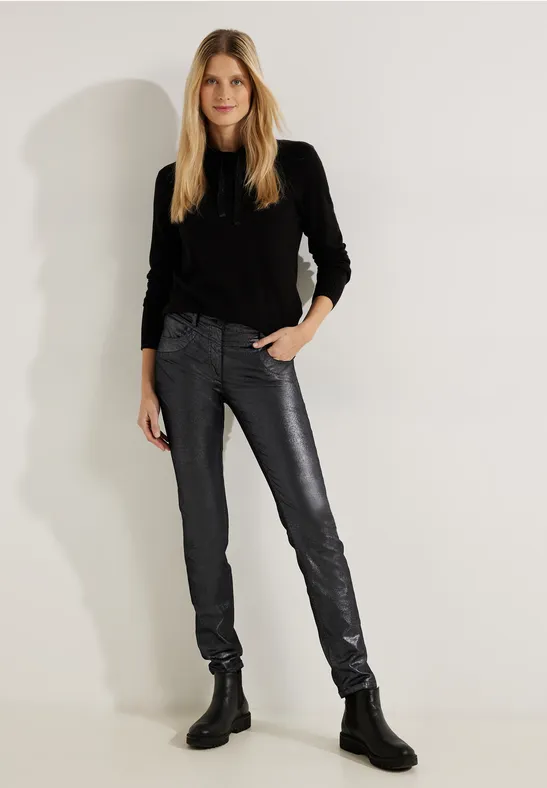 CECIL Pantalon coupe classique avec coating  - Style SCARLETT