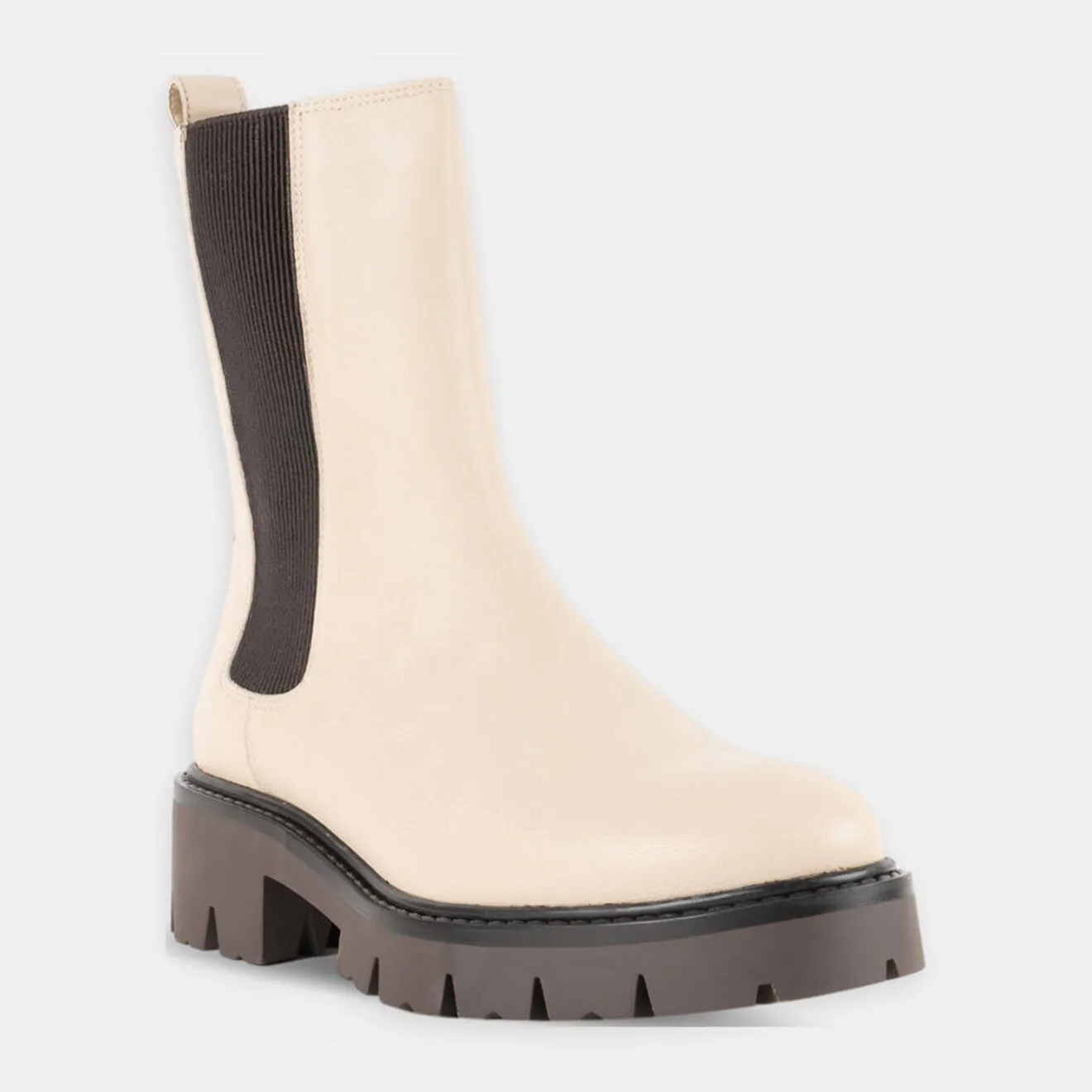 Chelsea Boots en Cuir écrues