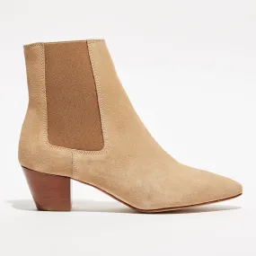 Chelsea Boots en Velours de Cuir Marina sable