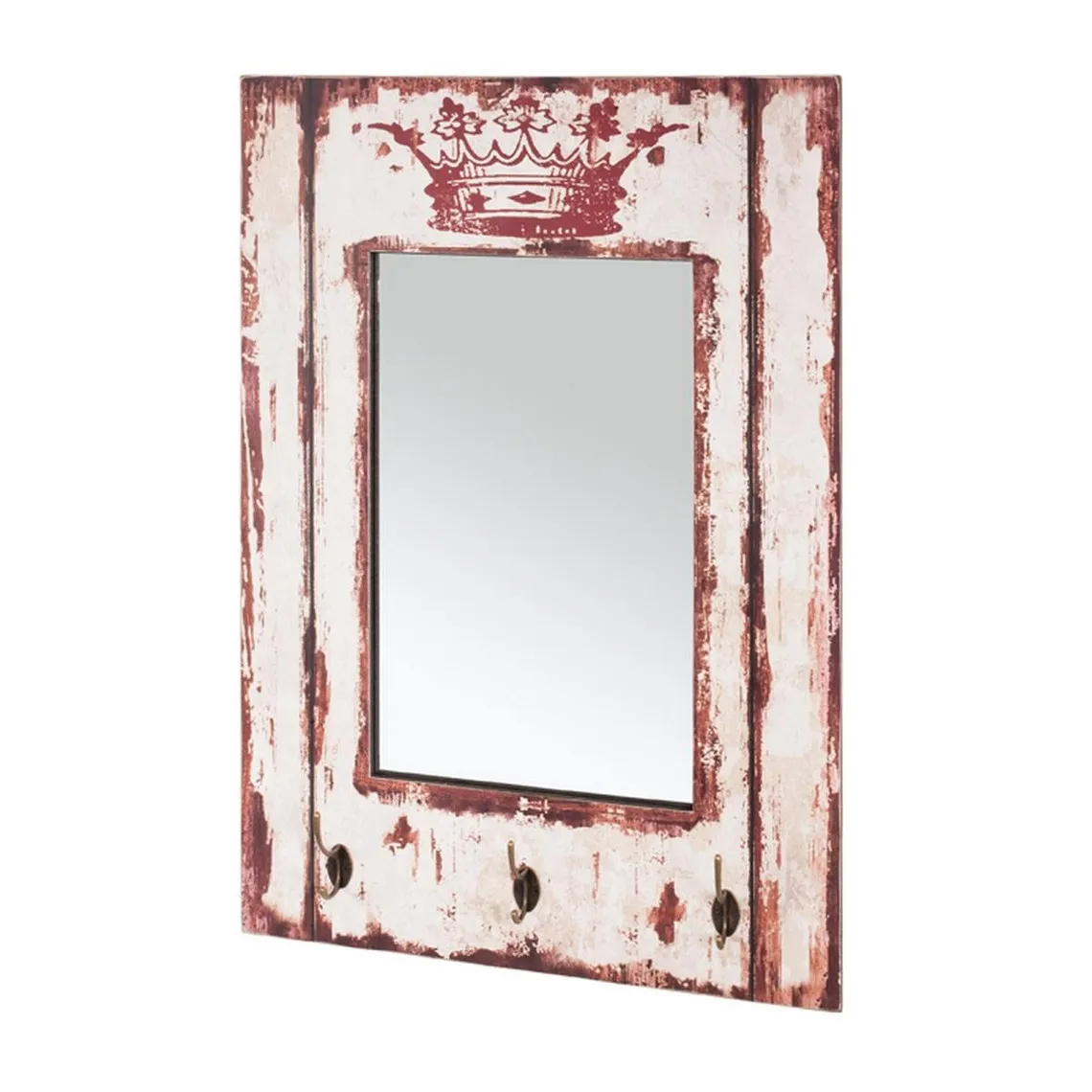 Garderobe murale miroir Royal 3 crochets  | 3 Suisses