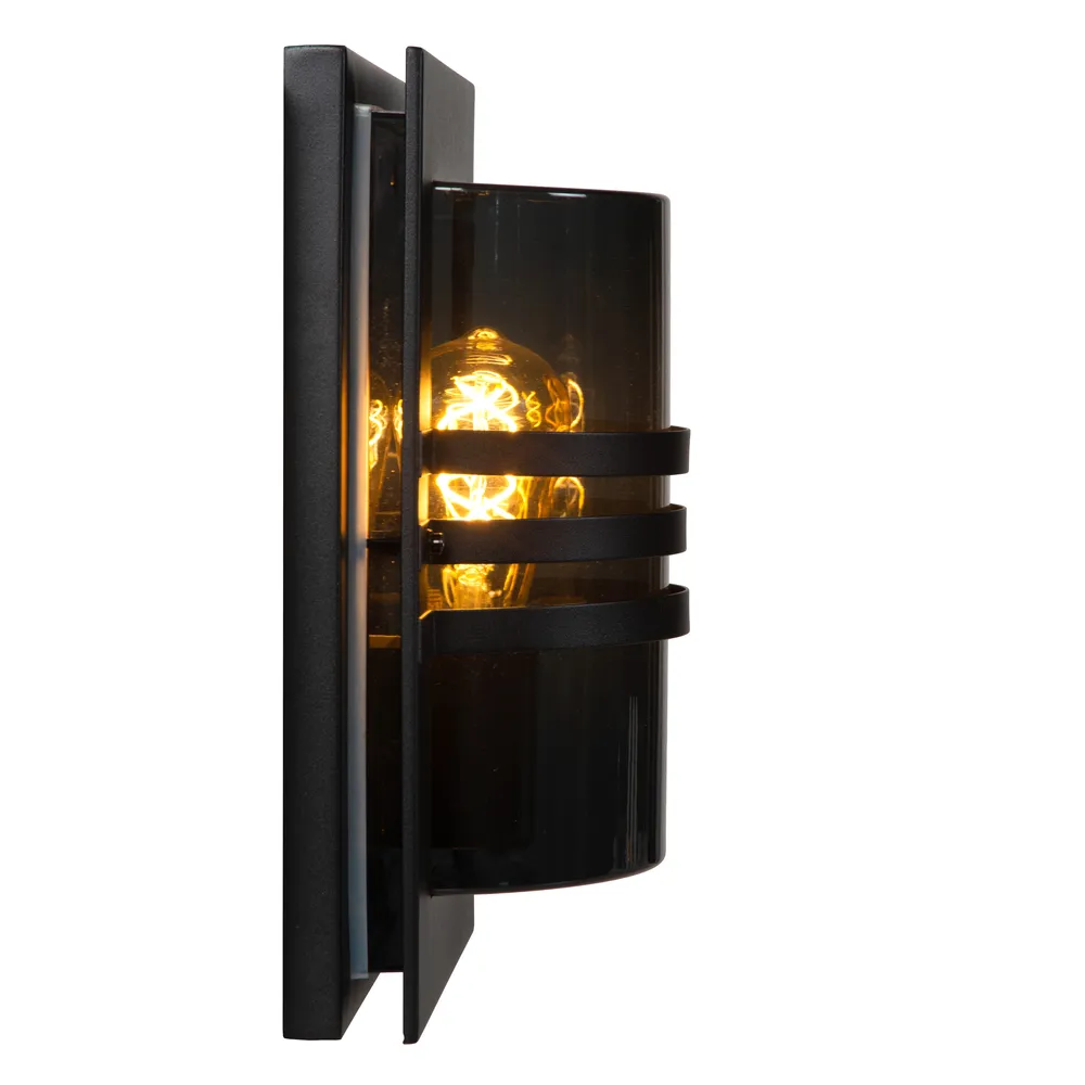 LUCIDE 14827/01/30 Applique murale noire et transparente PRIVAS
