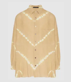 MAISON SAINT JULIEN Partager  Chemise Mykonos Tie Dye Cafe Latte  