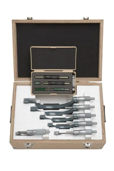 Mitutoyo 103-904-10 Ensemble de 6 micromètres extérieurs mécaniques 0 - 6" x 0.001"