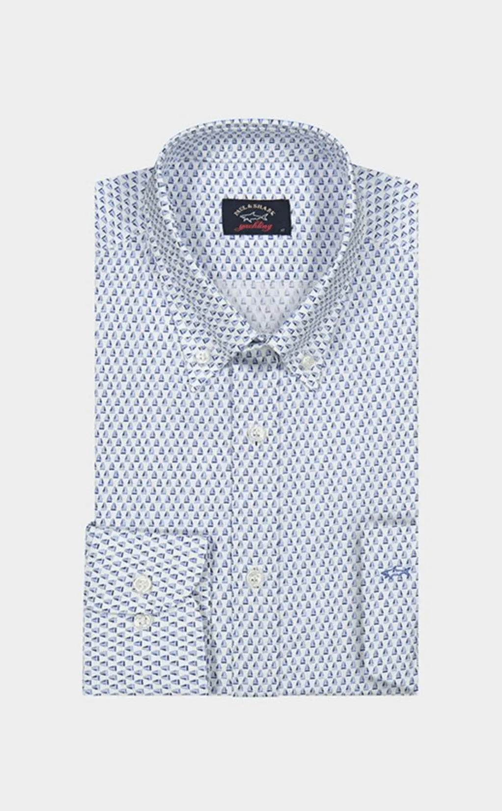 Paul & Shark - Chemise de coton poplin imprimé voiliers