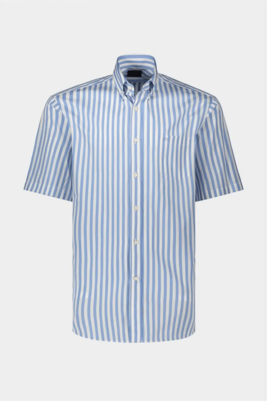 Paul & Shark - Chemise manches courtes à rayures de coton poplin