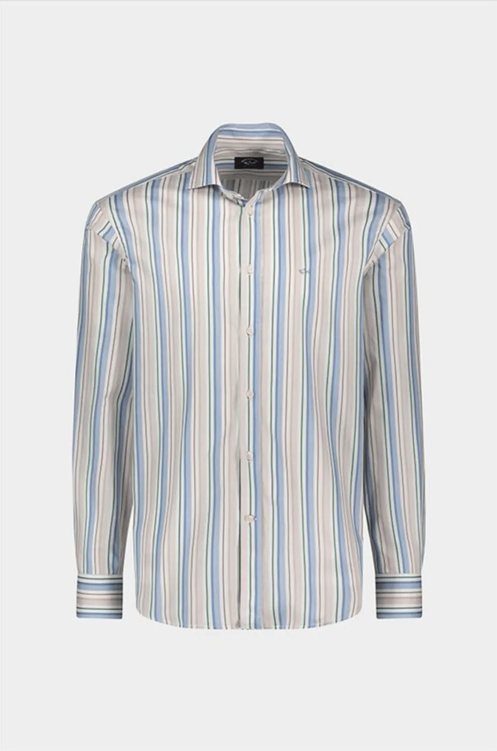 Paul & Shark - Chemise manches longues rayée twill de coton - J Fit