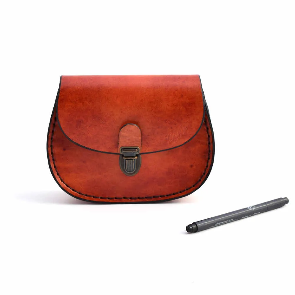 Petit sac en cuir naturel à bandoulière "Justine" - Cuirs Ney
