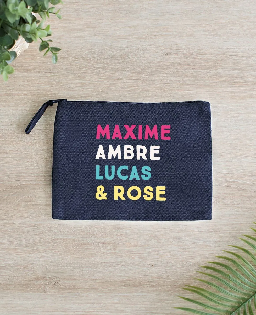 Pochette 4 prénoms personnalisés