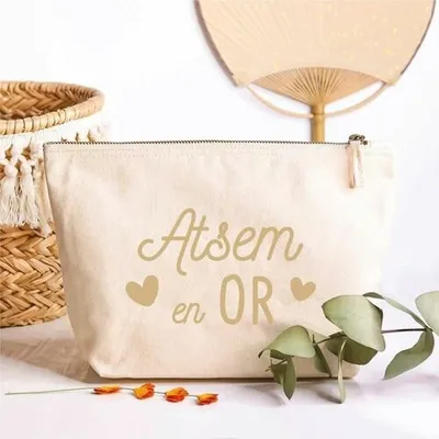 Pochette Atsem en or - Ecru - OURSON CALIN