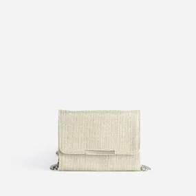 Pochette TEXTO multi-compartiments doré pailleté - Eram Maroquinerie | ERAM