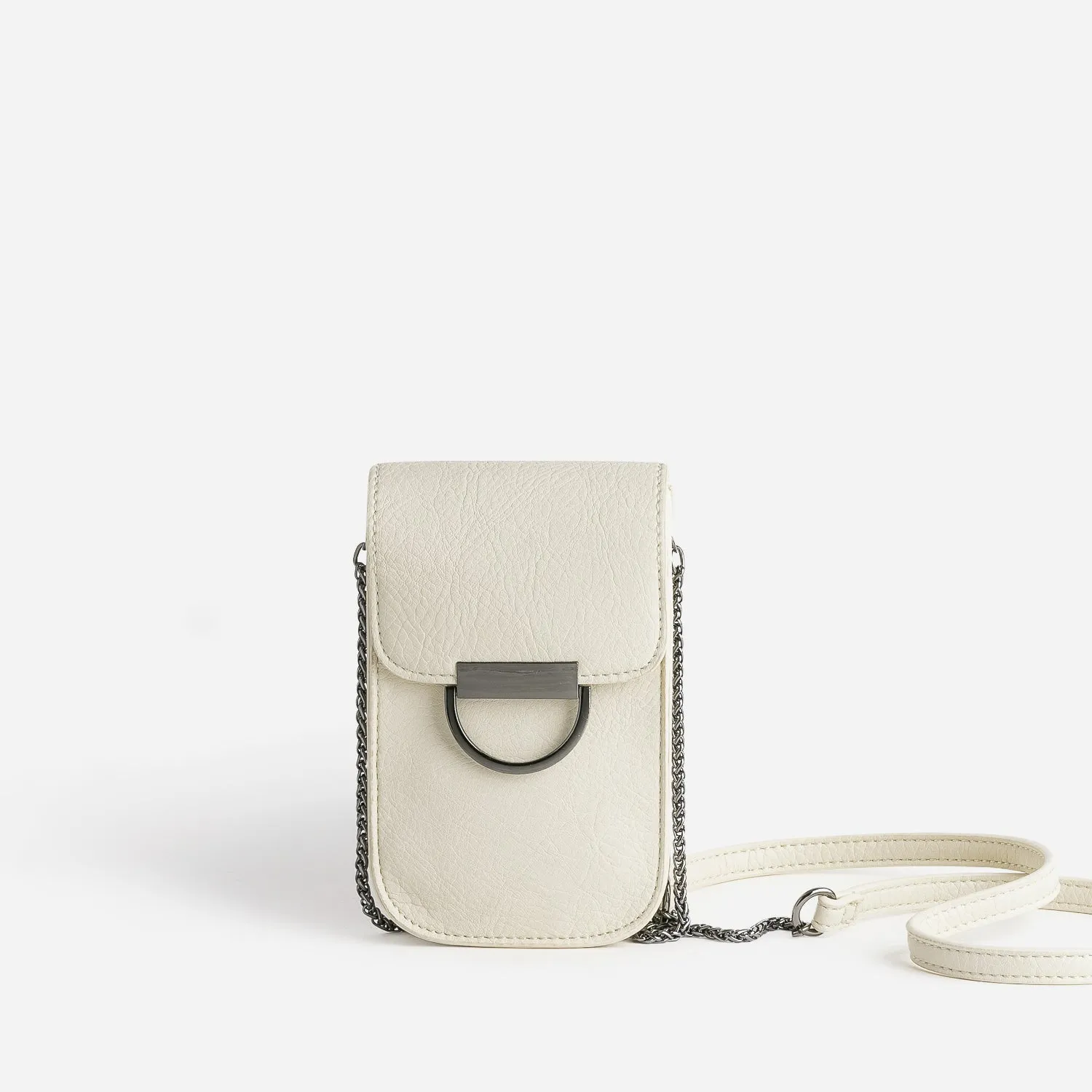 Pochette-téléphone tactile TEXTO écrue - Pochettes Maroquinerie | ERAM