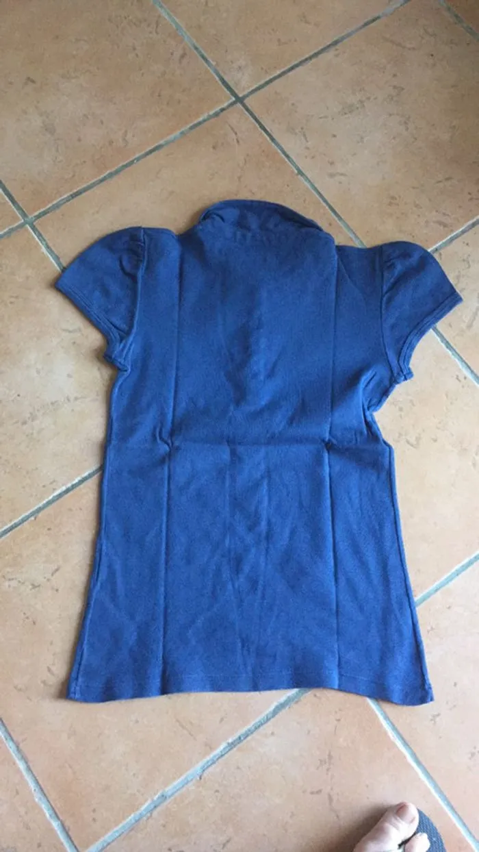 Polo bleu fille T14 ans Petit Bateau - Petit Bateau - 12 ans  | Beebs