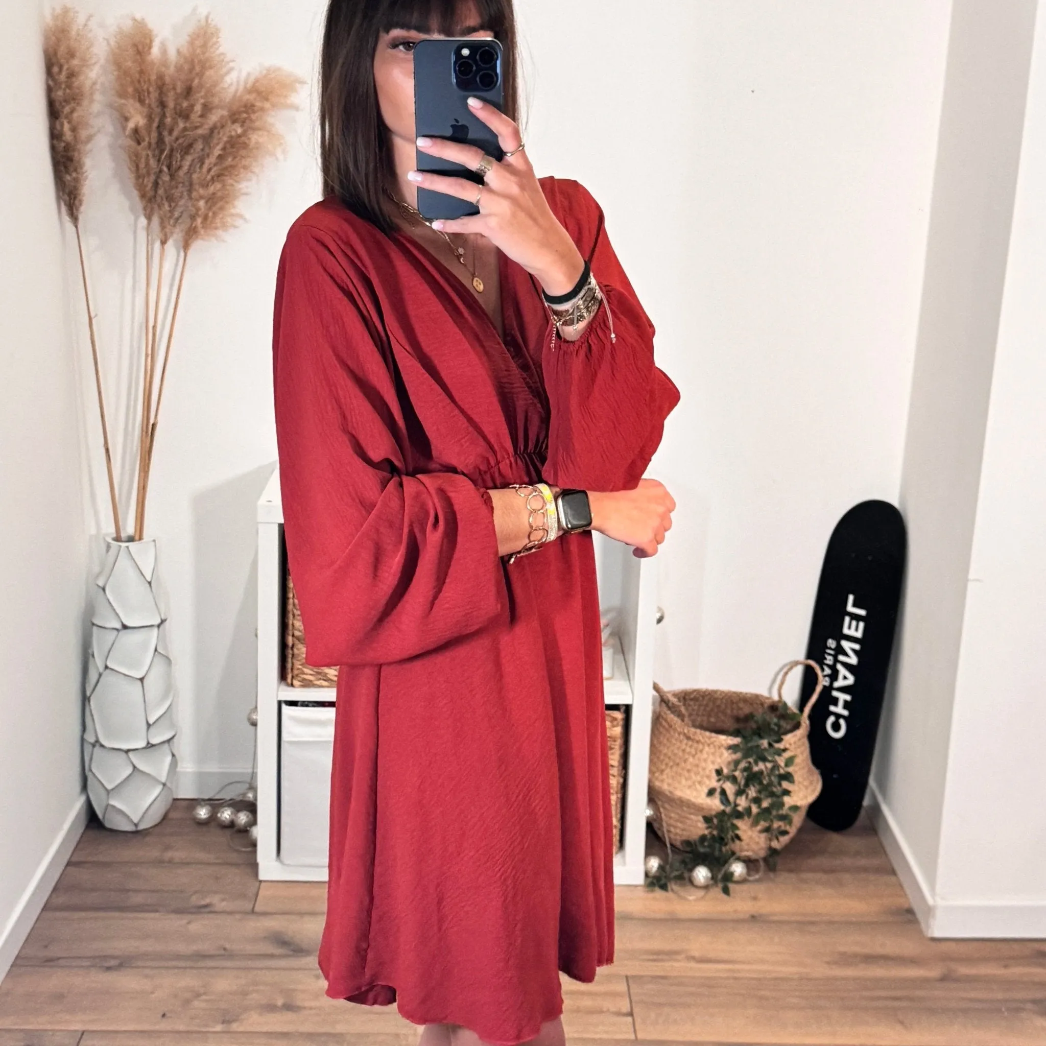 ROBE COURTE TERRACOTTA DOMITILLE