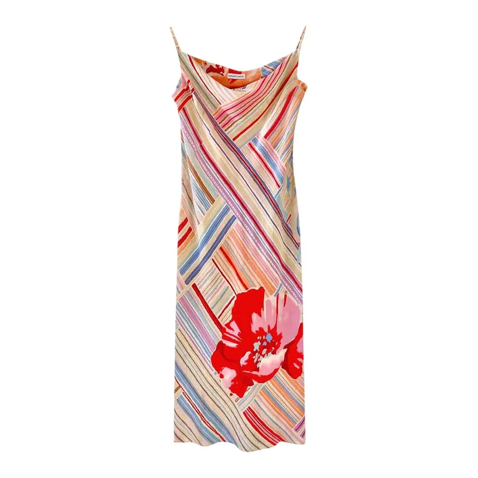 Robe longue en soie