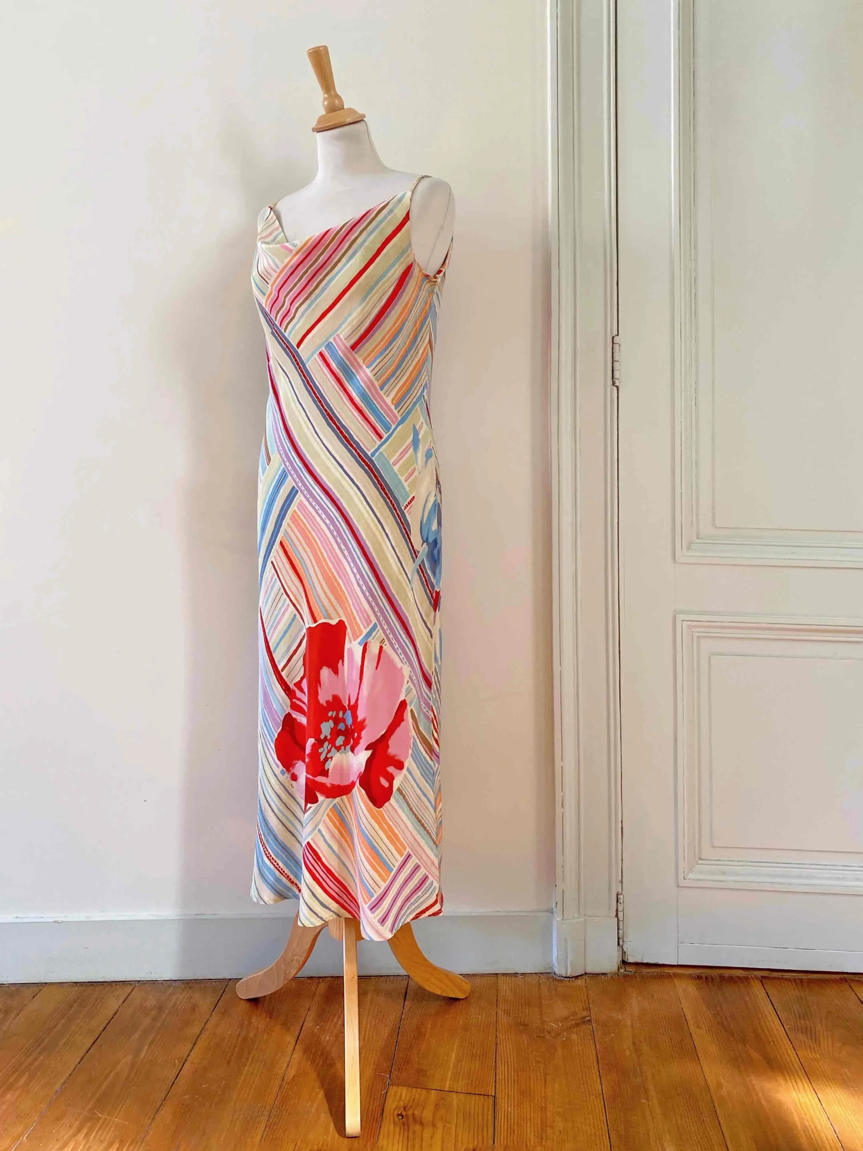 Robe longue en soie