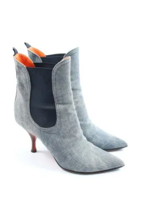 Rodolphe Menudier Chelsea Boot bleu moucheté style décontracté