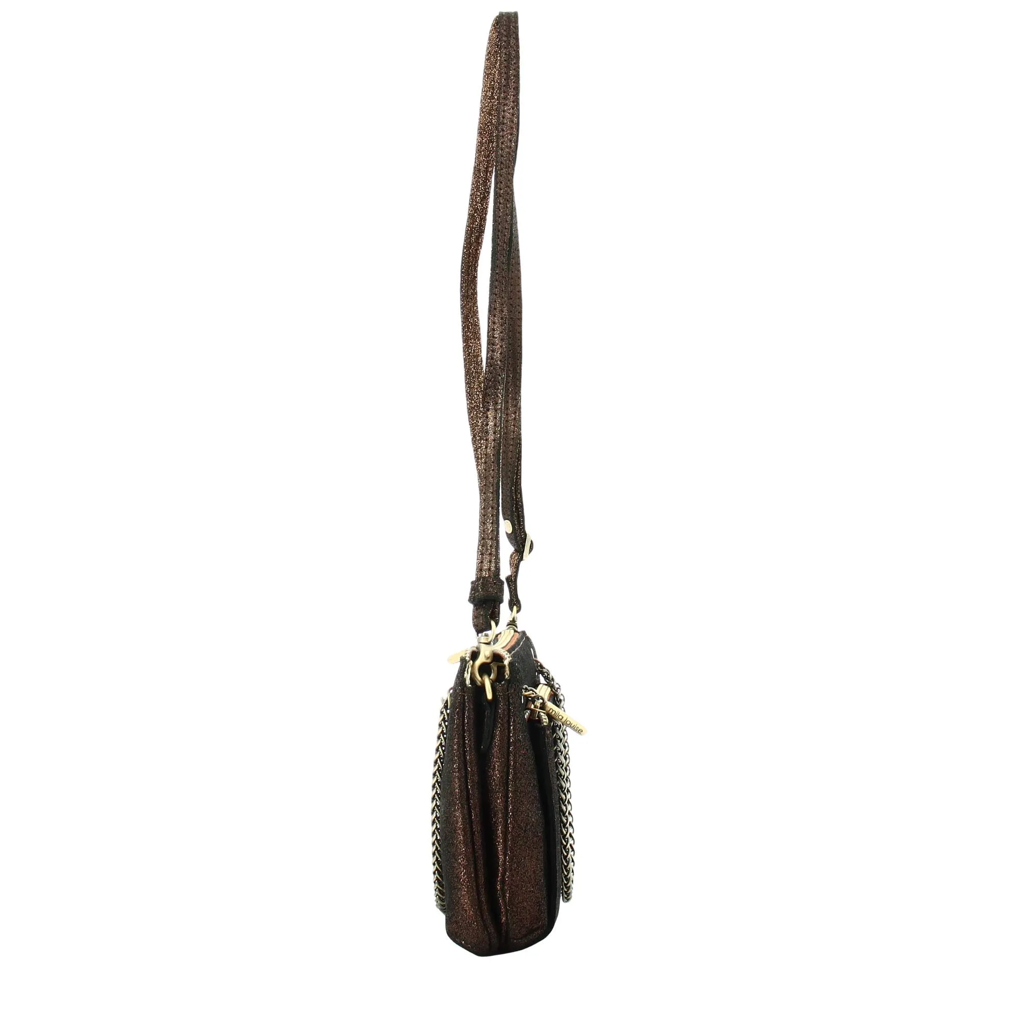 Sac bandoulière zippé Mila Louise Palom X cuir 20216X