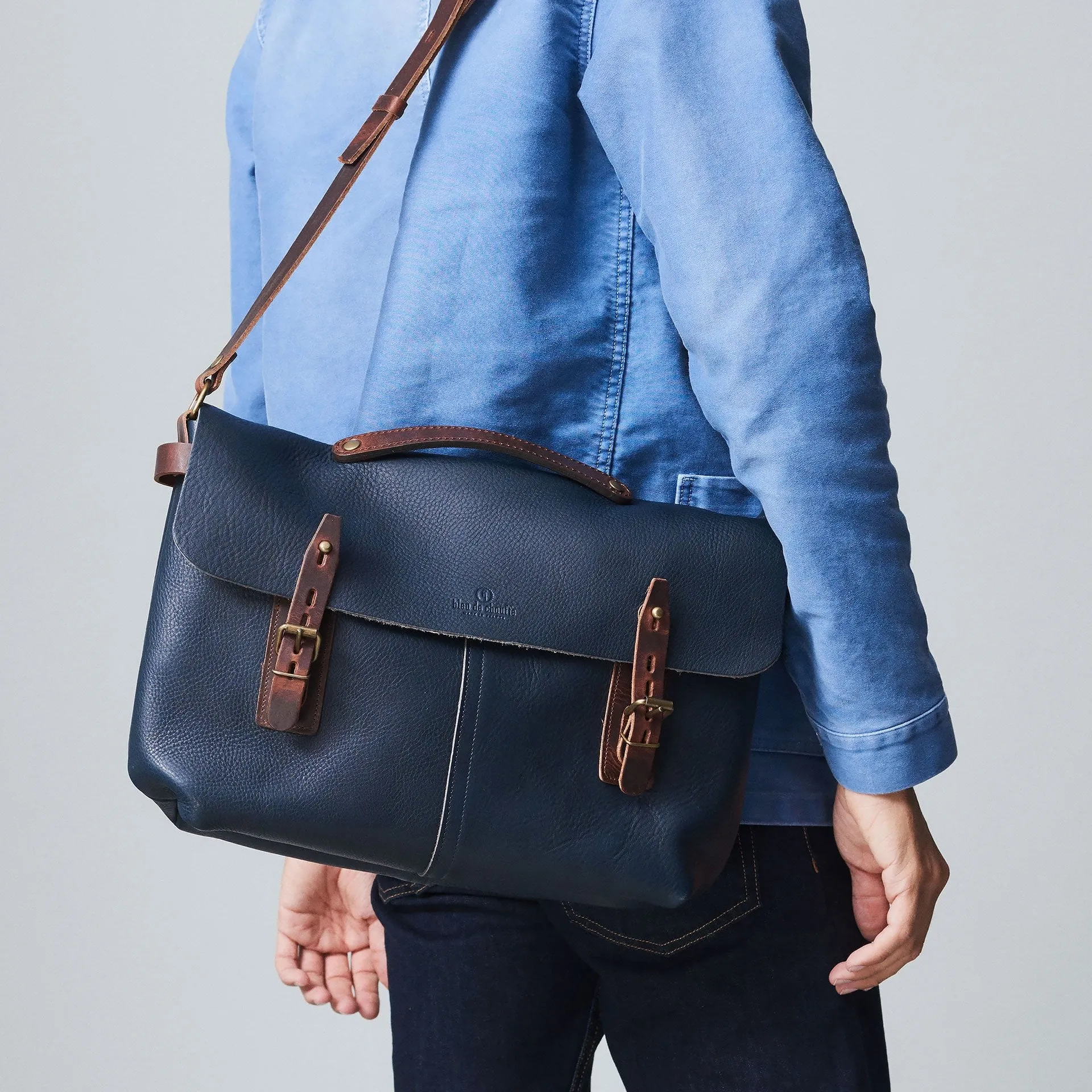 Sac besace Lucien - Cuba Libre - Bleu de Chauffe - Marques de France