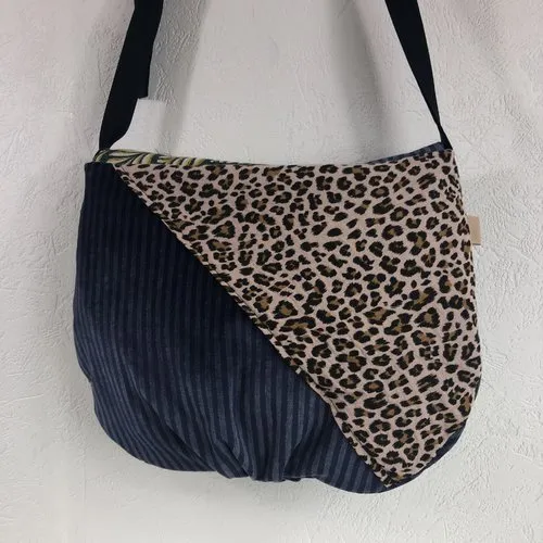 Sac besace tissus patchwork bandoulière collection lyna 0962