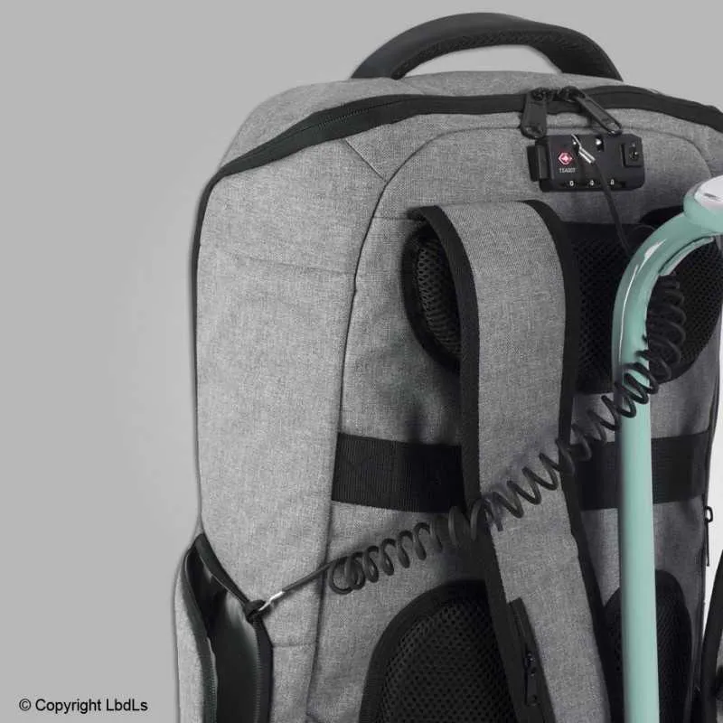 Sac à dos antivol serrure TSA 30L gris et noir