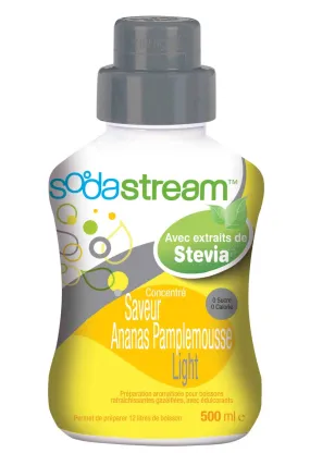 Sirop concentré ananas pamplemousse rose light stevia 500ml