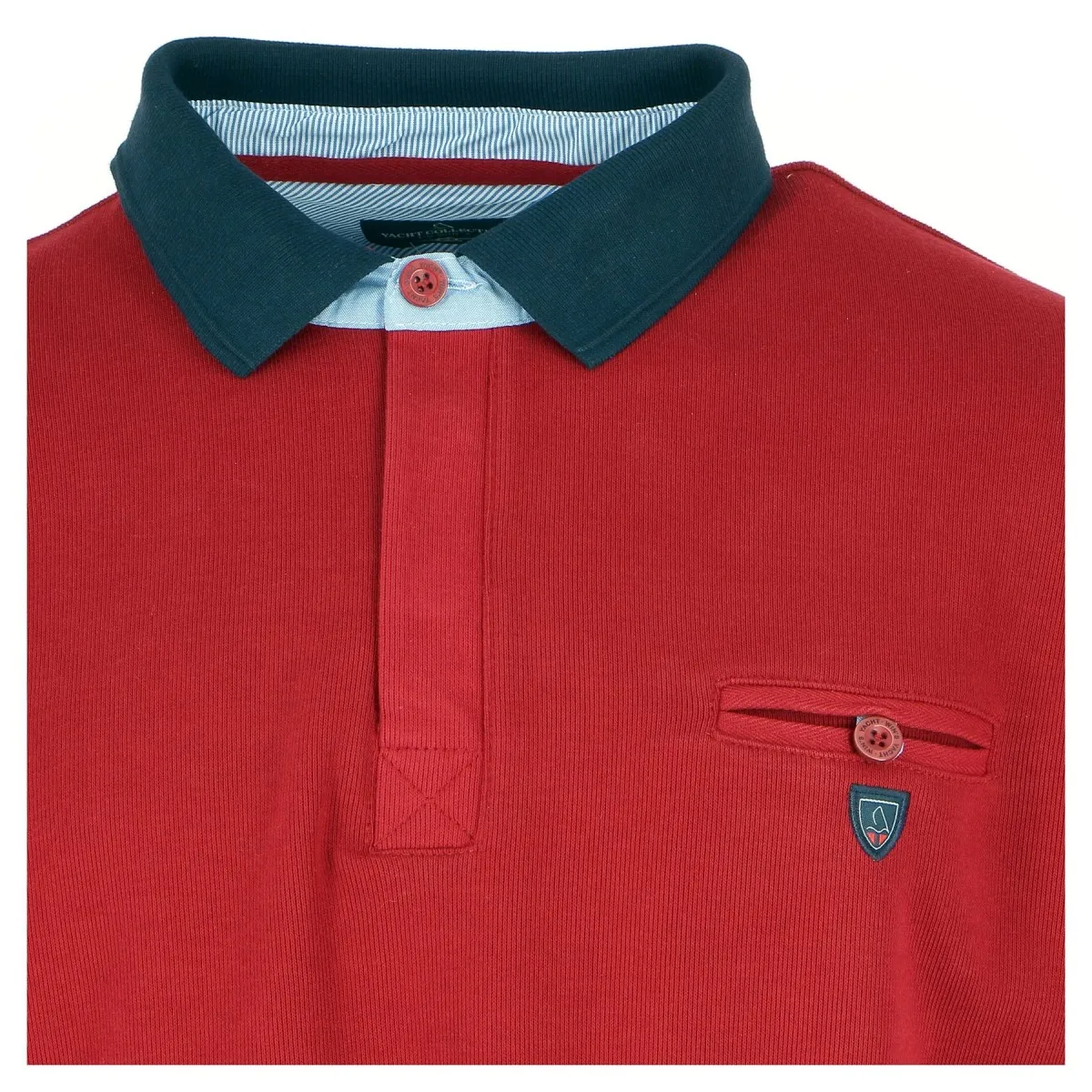 SWEAT de voile, rouge, col marine GRANDES TAILLES - Matière-noble 39.90€
