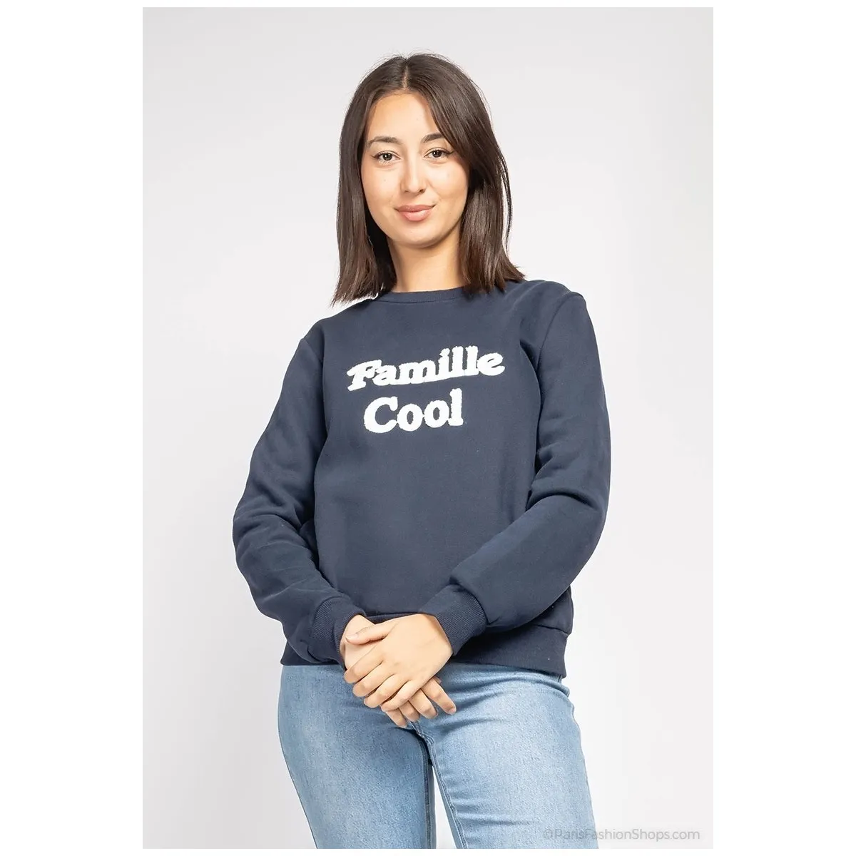 Sweat maman Famille Cool bleu