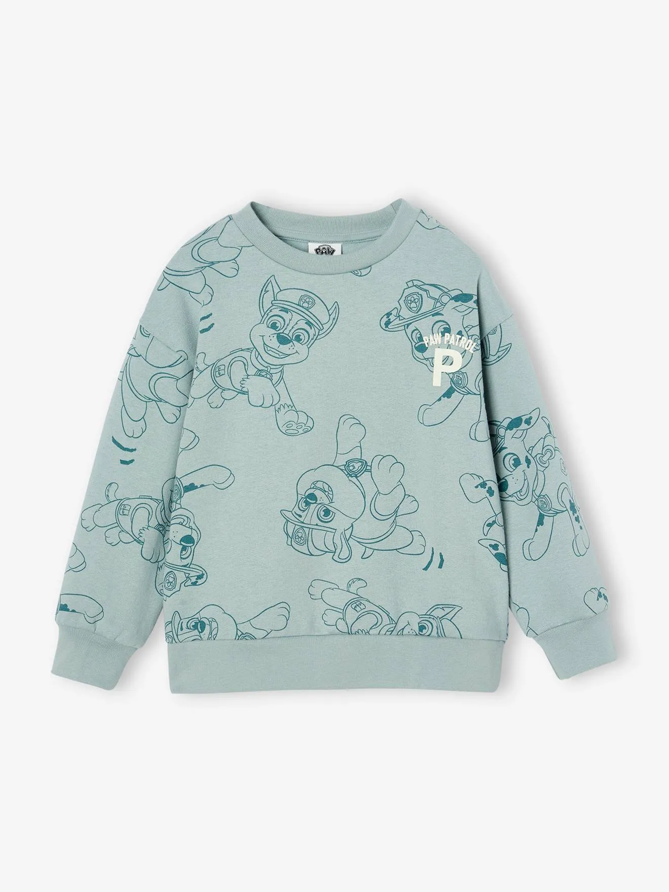 Sweat Pat' Patrouille® garçon vert d'eau - Pat' Patrouille