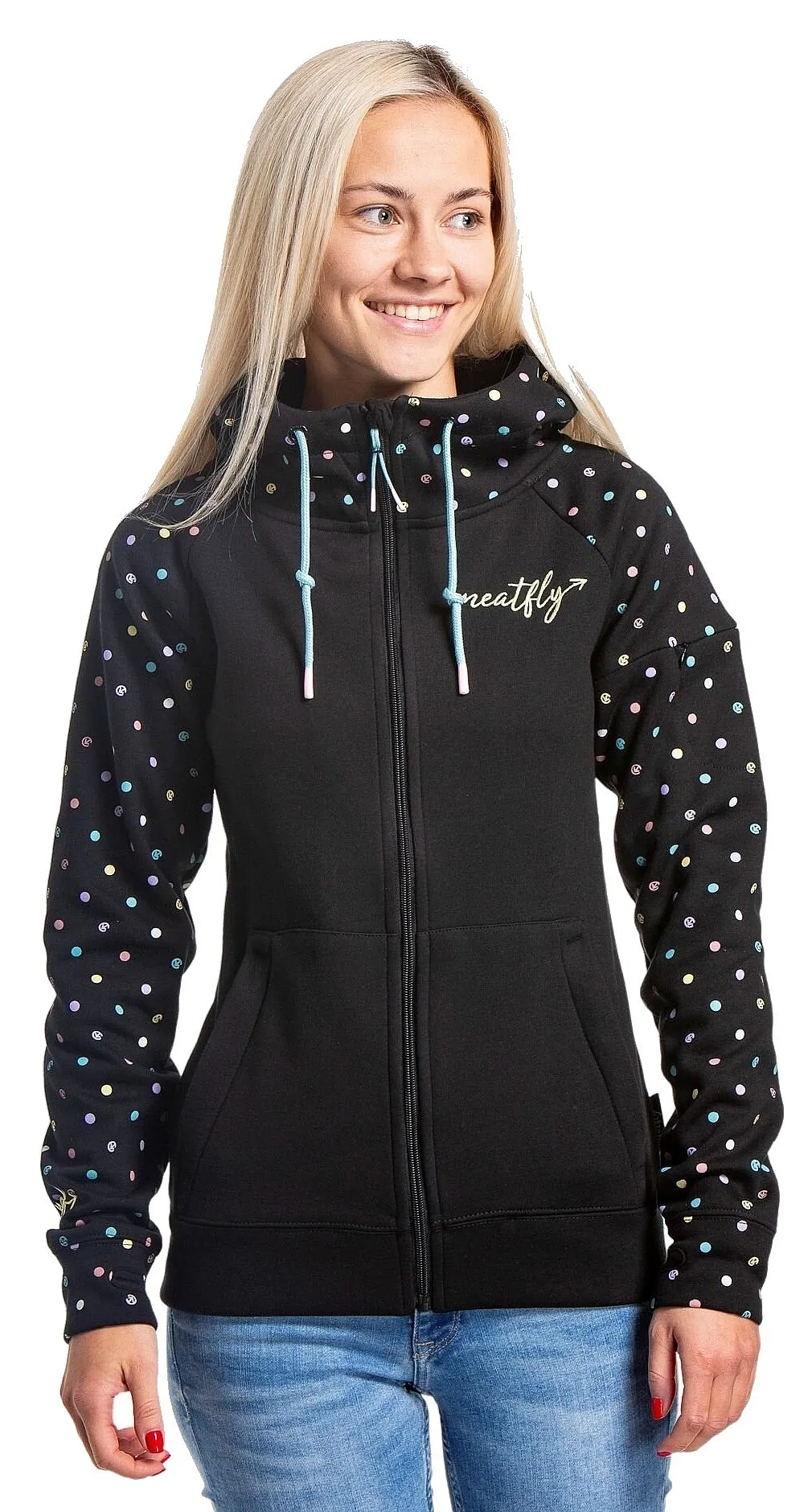 sweat-shirt Meatfly Alisha Zip - Dusty Color Dots - women´s