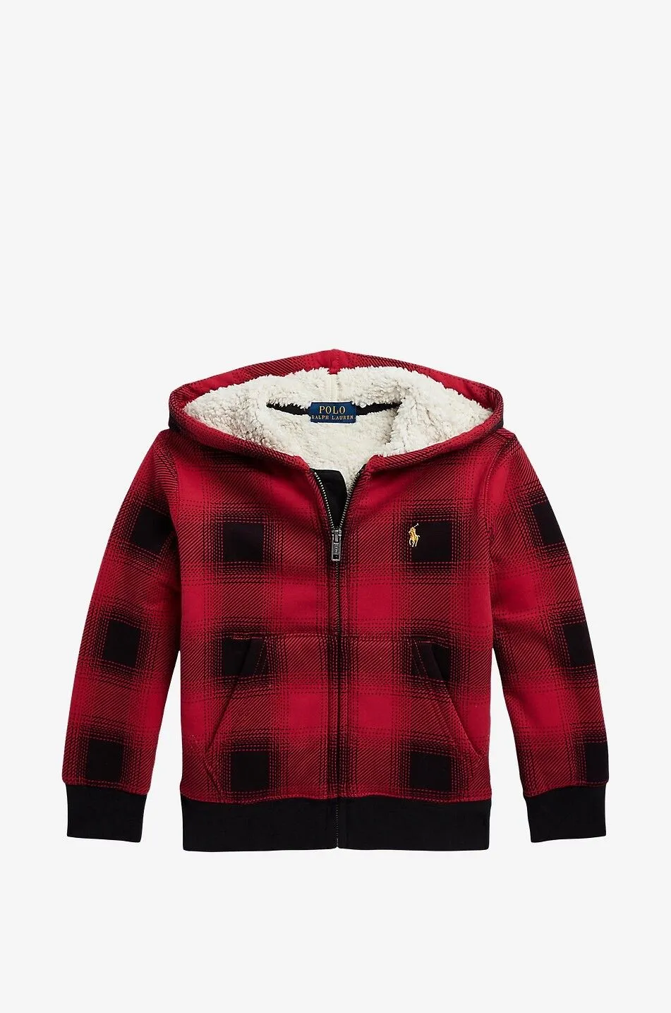 Sweat-shirt à capuche doublé de peluche petite enfance