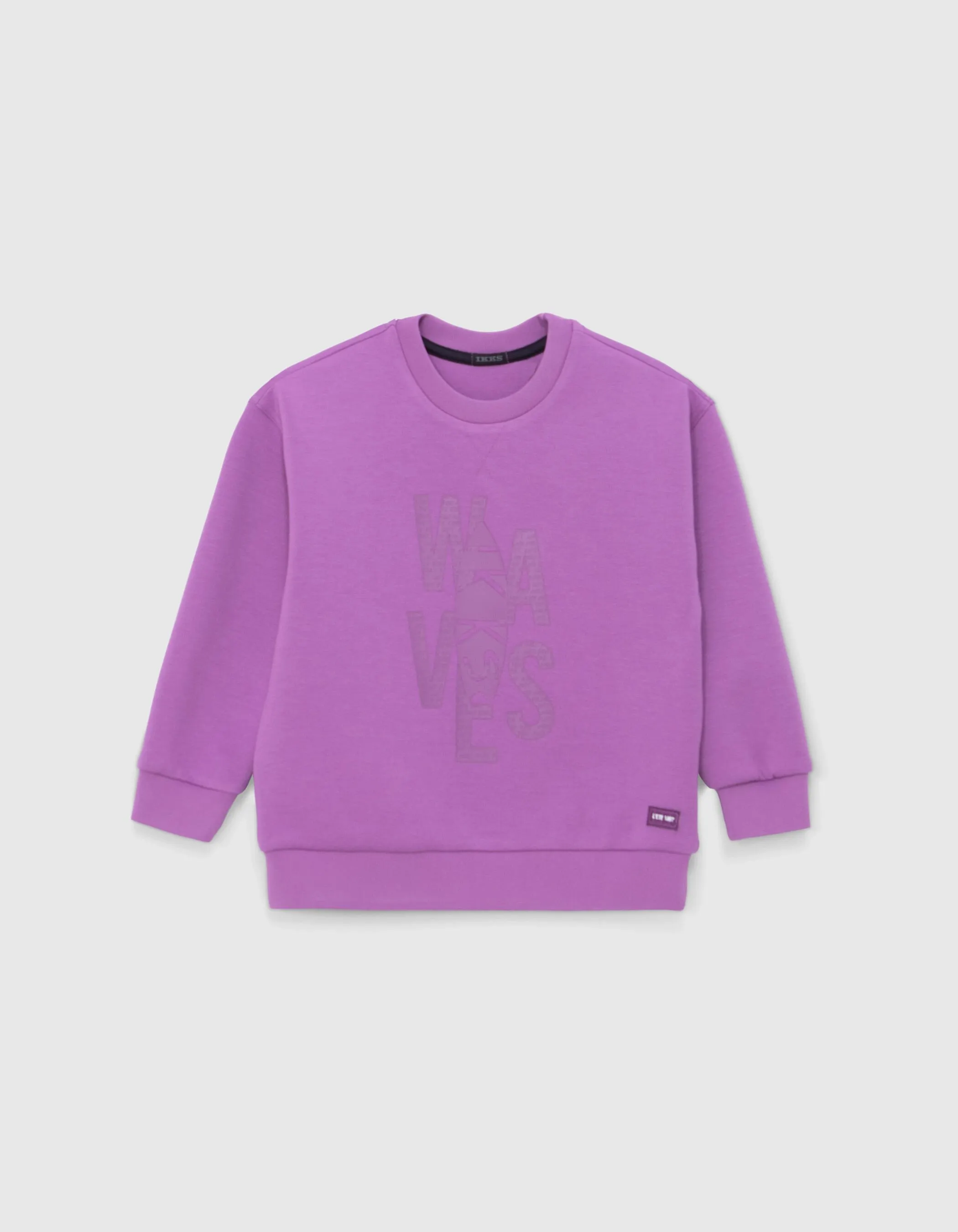 Sweat violet molleton techfleece visuel surf gomme garçon