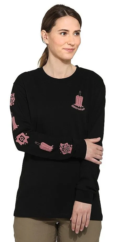 T-shirt Horsefeathers Lolly LS - Black - women´s