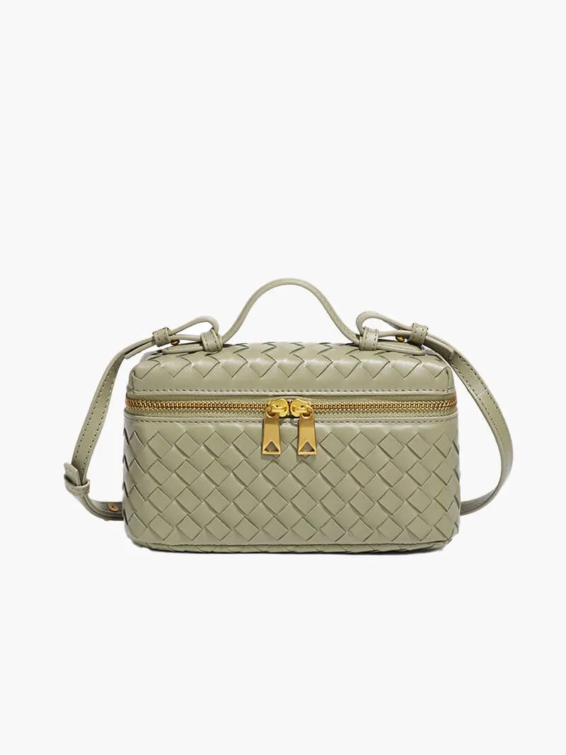 Tara - Sac Bandoulière Tissé avec Fermeture Dorée Distinctive