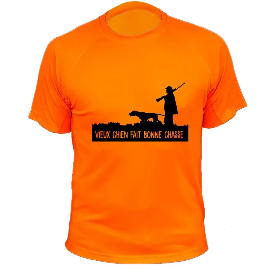Tee shirt de chasse – Vieux chien fait bonne chasse