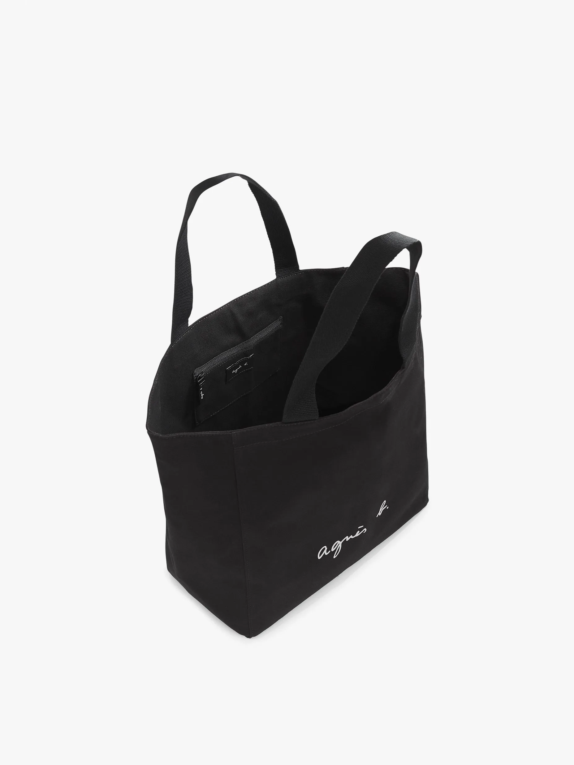 tote bag "agnès b." en toile de coton noir