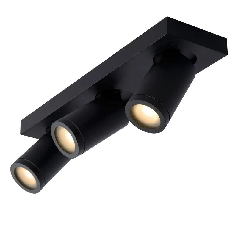 Zwarte plafondspot Taylor, aluminium, IP44