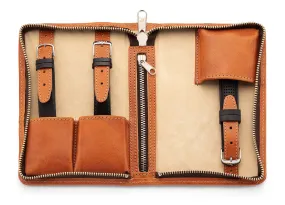 Étui à montres en cuir de taureau